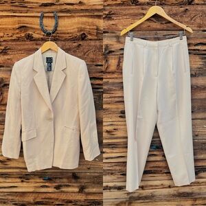 INC | International Concepts 100% Wool Beige Tan Cream Blazer & Pant Set 10